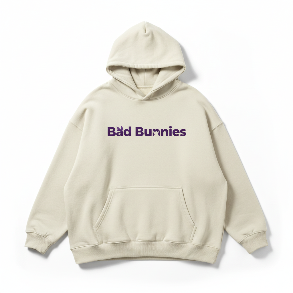 Bad Bunnies Oversized Hoodie - Bold Logo